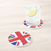 独自の美しいイギリスを作カラフル成 コースター (側面)