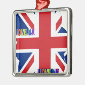 独自の美しいイギリスを作カラフル成 メタルオーナメント (左)