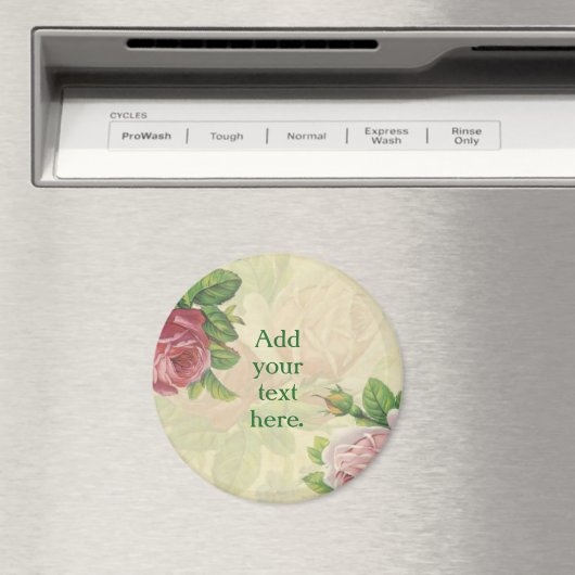 独自の美しいバラ/フローラをカスタマイズ マグネット (インサイチュ (食洗機))