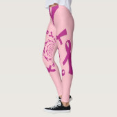 独自の美しいピンクリボンガンを作気に成 レギンス (左)