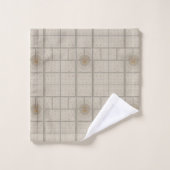 独自の美しいポースクエア頭が切れるデザインを作成 バスタオルセット (ウォッシュタオル)