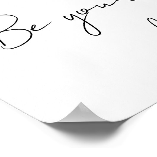 独自の美しいラインアートの文字カスタムに ポスター (角)