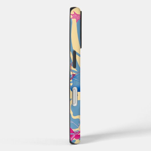 独自の美しい桃のフローラバタフライアートを作成 Case-Mate iPhoneケース (裏面 / 右)