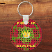 独自の美しい色のフローラ保を作成シンプルする キーホルダー (正面)