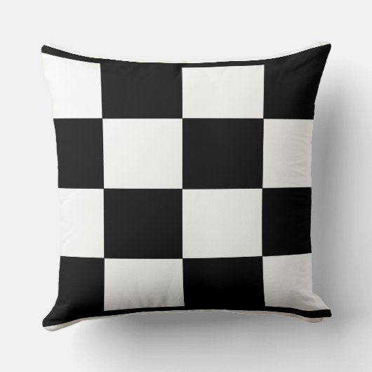 独自の美しい黒と白のエッジを作成 クッション (裏面)