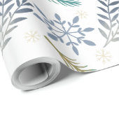 独自の羽毛の雪カラフル片を離れ作成 ラッピングペーパー (ロールコーナー)