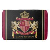 独自の腕のコートを作成赤い金ゴールドの紋章 バスマット (正面)