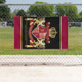 独自の腕のコートを作成赤い金ゴールドの紋章 横断幕 (インサイチュ)