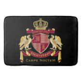 独自の腕章を作成赤い金ゴールドの紋章 バスマット (正面)