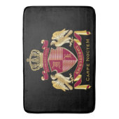 独自の腕章を作成赤い金ゴールドの紋章 バスマット (正面縦)