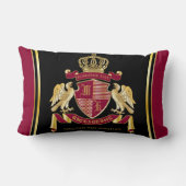 独自の腕章を作成赤い金ゴールドの紋章 ランバークッション (裏面)
