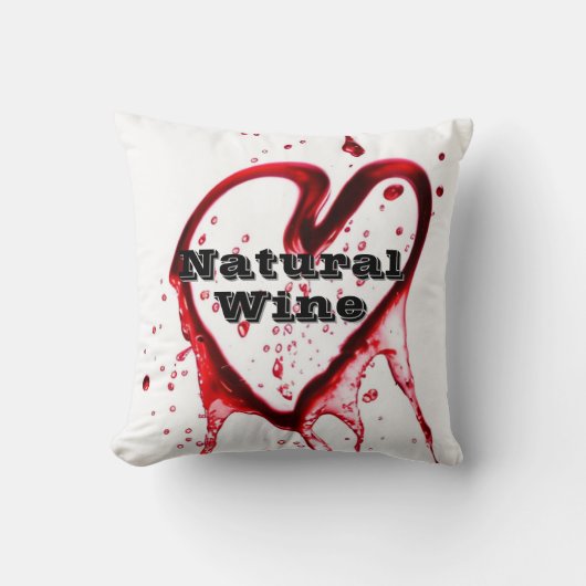 独自の自然なワイン文字クッションを作成 クッション (正面)
