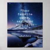 独自の自然ランドスケープ引用文ポスターの作成 ポスター (正面)