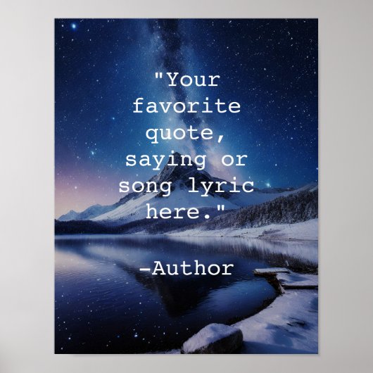 独自の自然ランドスケープ引用文ポスターの作成 ポスター (正面)