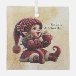 独自の興奮ヴィンテージクリスマス格言の作成 ガラスオーナメント