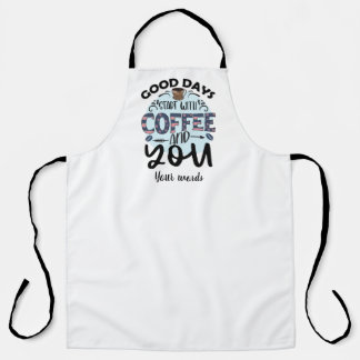 独自の良い日を作成するCoffee & You エプロン