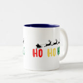 独自の色の数々のクリスマスマおもしろいグを作成 ツートーンマグカップ (正面右)