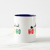 独自の色の数々のクリスマスマおもしろいグを作成 ツートーンマグカップ (中央)