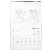 独自の色を付ける カレンダー (1月 2027)