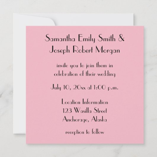 独自の色を作成するアラスカ結婚の 招待状 (裏面)