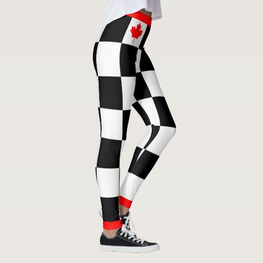 独自の色を選択するカナダメープル市松模様に レギンス (右)