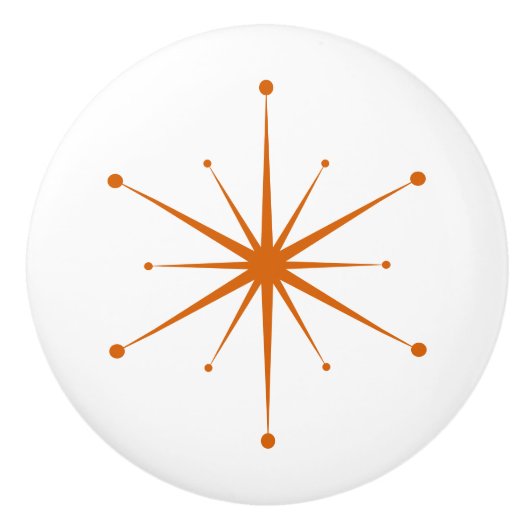 独自の色を選択レトロ原子スターバスト セラミックノブ (正面)