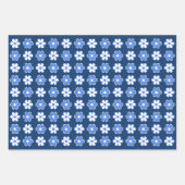 独自の色を選択 – おもしろいレトロ花 ラッピングペーパーシート (正面3)