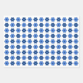 独自の色を選択 – おもしろいレトロ花 ラッピングペーパーシート (正面2)