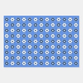 独自の色を選択 – おもしろいレトロ花 ラッピングペーパーシート (正面)