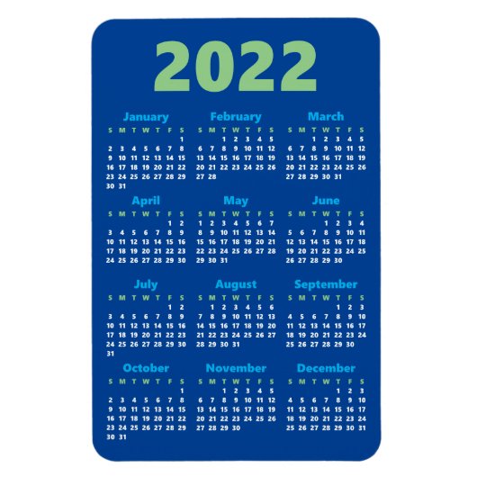 独自の色を選択 | 2022カレンダー磁石 マグネット (縦)