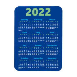 独自の色を選択 | 2022カレンダー磁石 マグネット