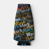 独自の色パーソナライズされた名を作成 ボトルクーラー (正面)