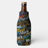 独自の色パーソナライズされた名を作成 ボトルクーラー (ボトル正面)