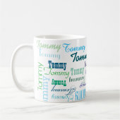 独自の色名パターンを作成する コーヒーマグカップ (左)