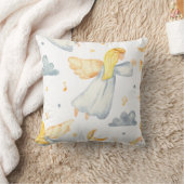 独自の色選択の天使を作成す飛んでいるる クッション (ブランケット)