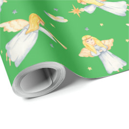 独自の色選択を作成する手描き天使 ラッピングペーパー