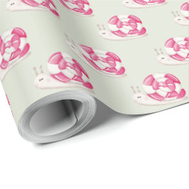 独自の色選択ペパーミントカタツムリを作成 ラッピングペーパー