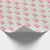 独自の色選択ペパーミントカタツムリを作成 ラッピングペーパー (角)