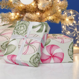 独自の色選択ペパーミントキャンディを作成 ラッピングペーパー