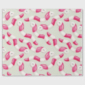 独自の色選択ペパーミントワームを作成 ラッピングペーパー (フラット)