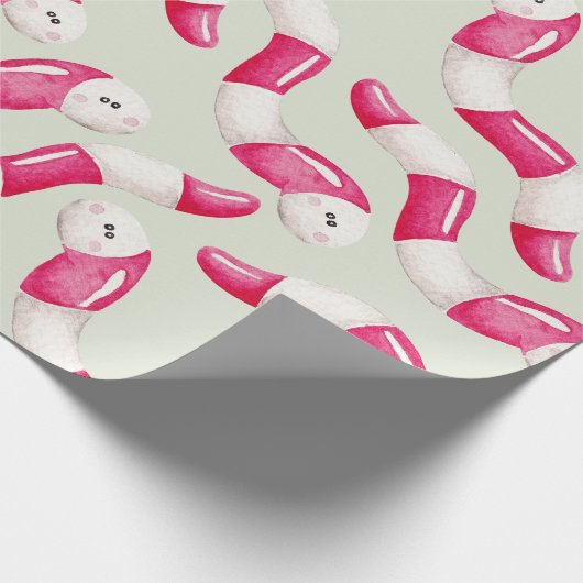 独自の色選択ペパーミントワームを作成 ラッピングペーパー (角)