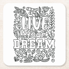 独自の色 スクエアペーパーコースター