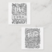 独自の色 スクエア名刺 (正面/裏面)