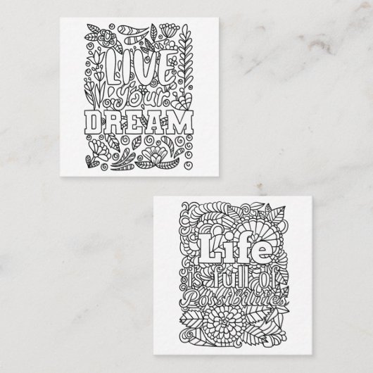 独自の色 スクエア名刺 (正面/裏面)