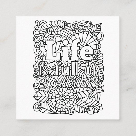 独自の色 スクエア名刺 (裏面)