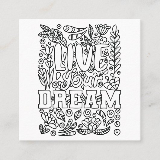 独自の色 スクエア名刺 (正面)