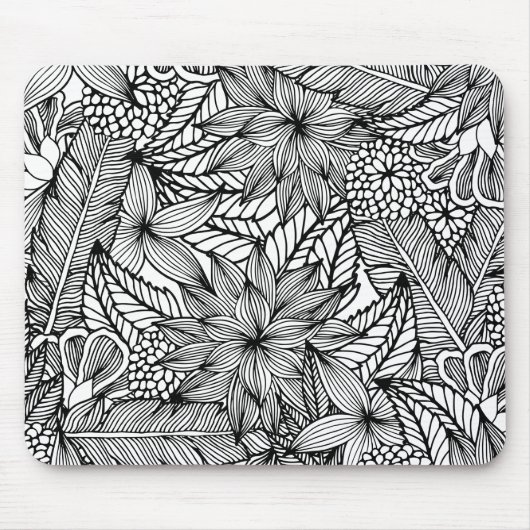 独自の色 |トロピカルエスケープパターン マウスパッド (正面)