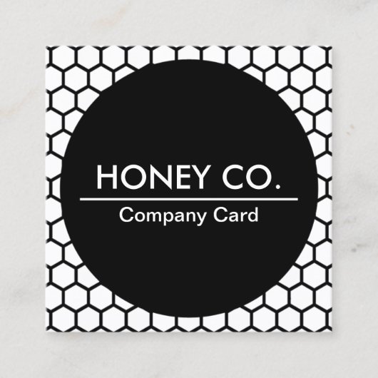 独自の色hexa会社カードを選択 スクエア名刺 (正面)