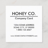 独自の色hexa会社カードを選択 スクエア名刺 (裏面)