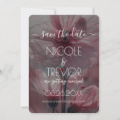 独自の花を作成 – ピンクの半透明の花 セーブザデート (正面)